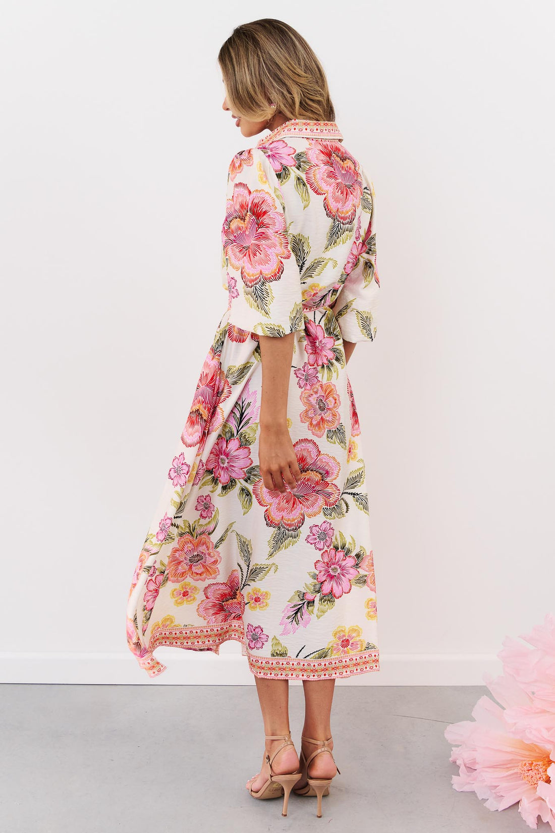 Lea Maxi Dress - Pink Floral
