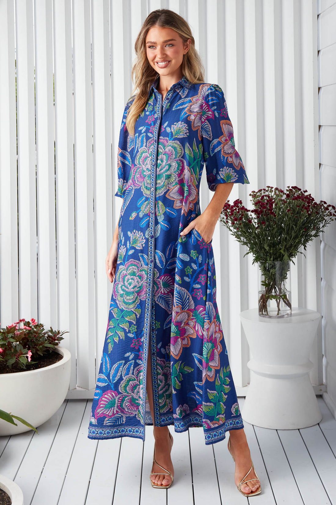 Lea Maxi Dress - Cobalt