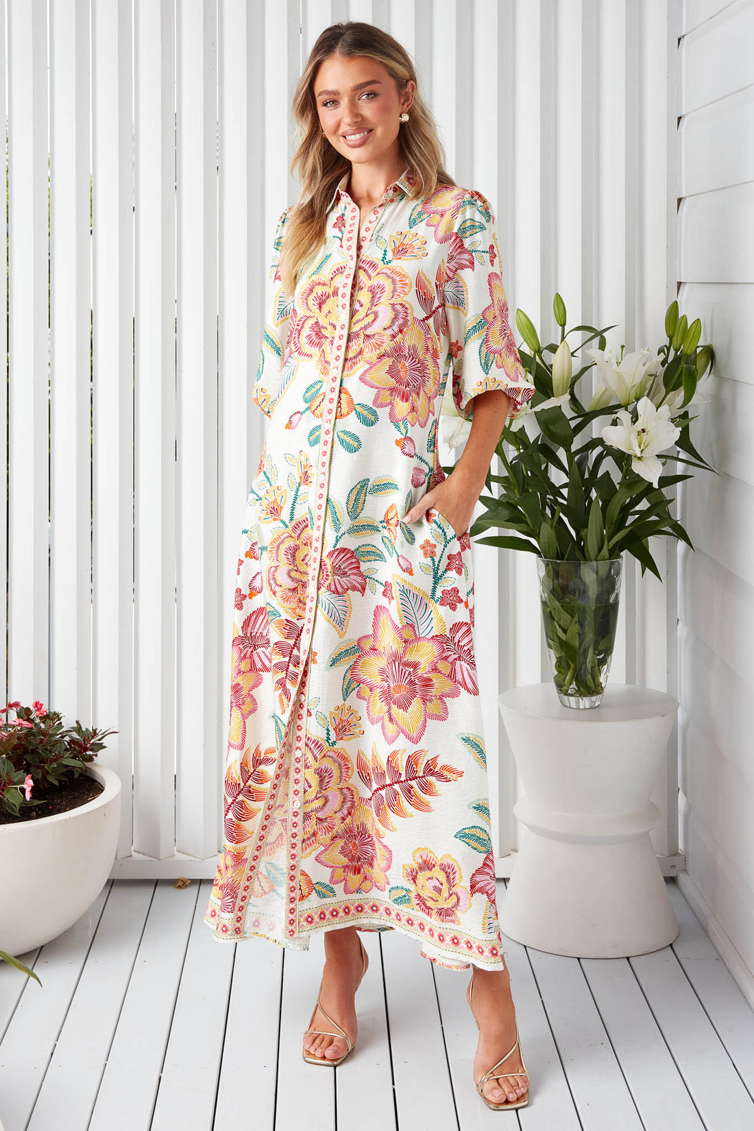 Lea Maxi Dress - Ivory