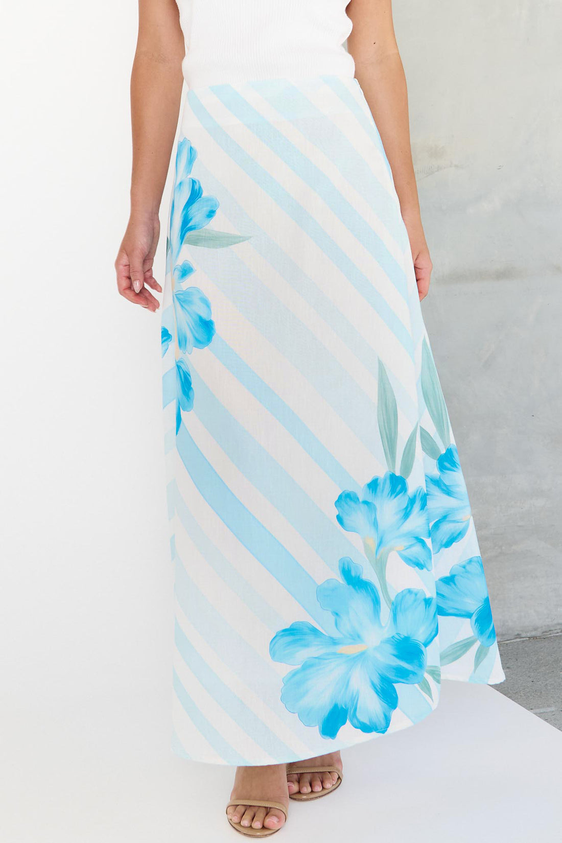 Leila Maxi Skirt - Azure Blue