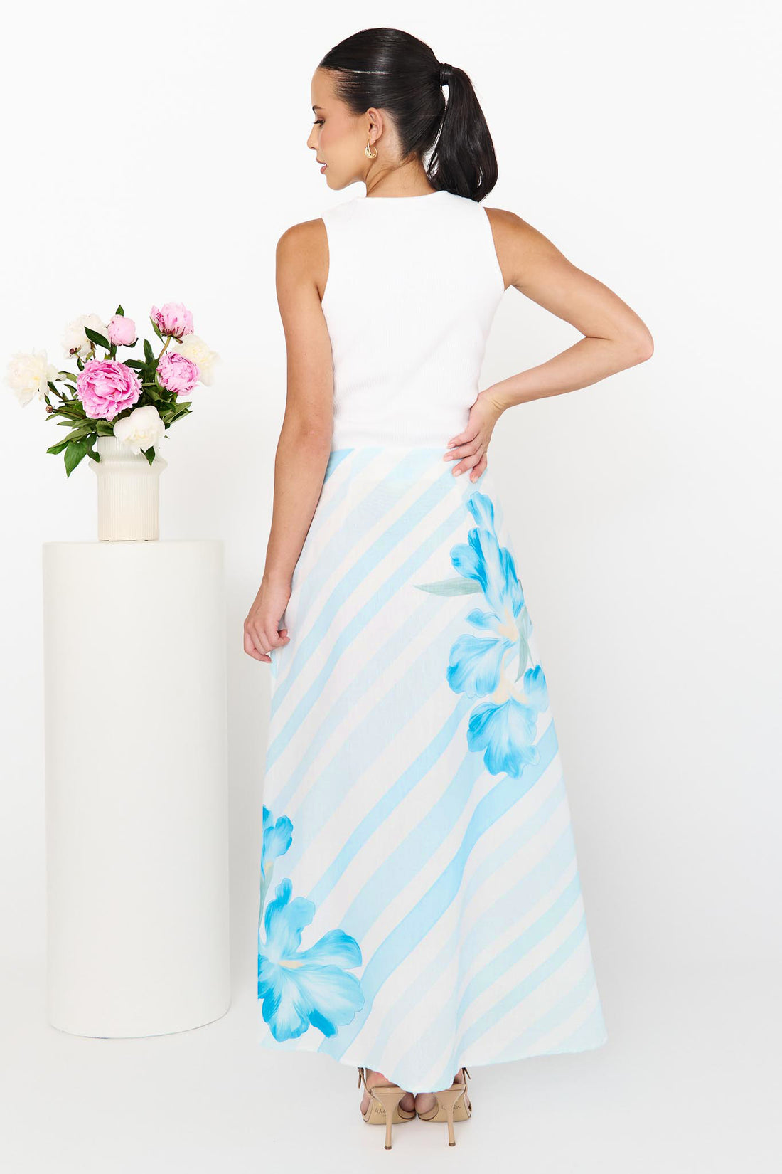 Leila Maxi Skirt - Azure Blue
