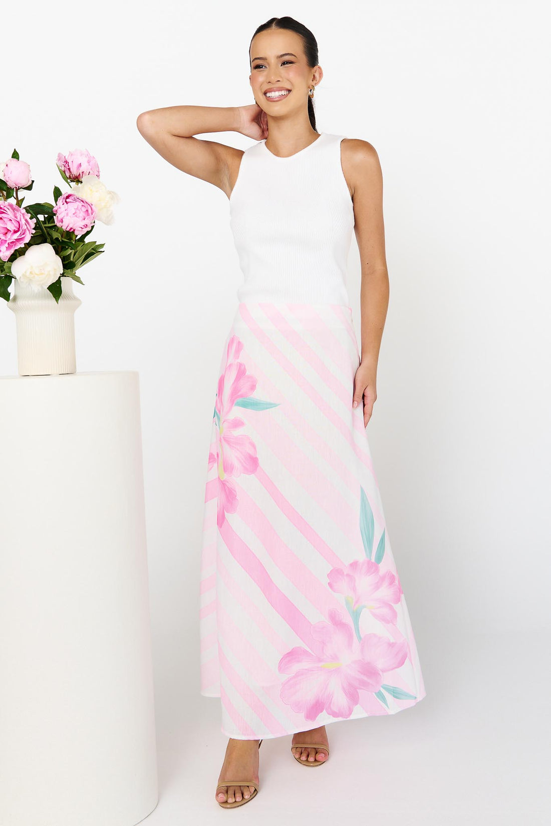 Leila Maxi Skirt - Soft Pink