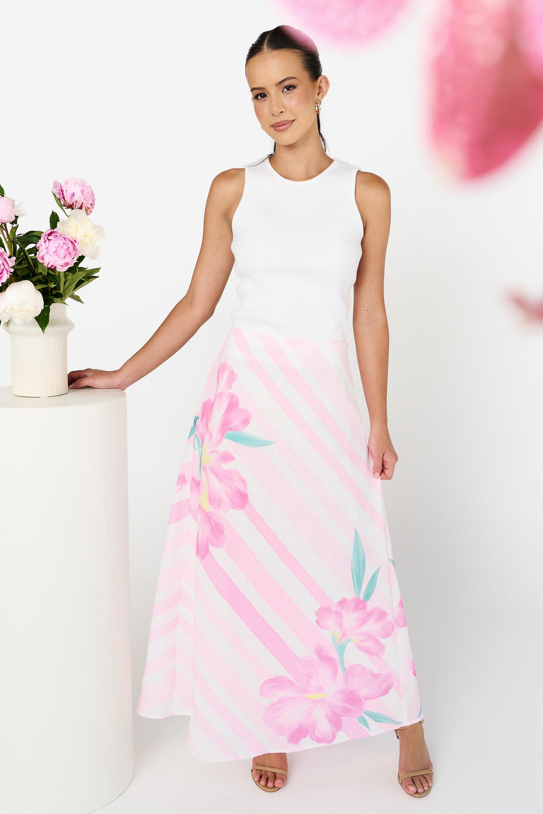 Leila Maxi Skirt - Soft Pink