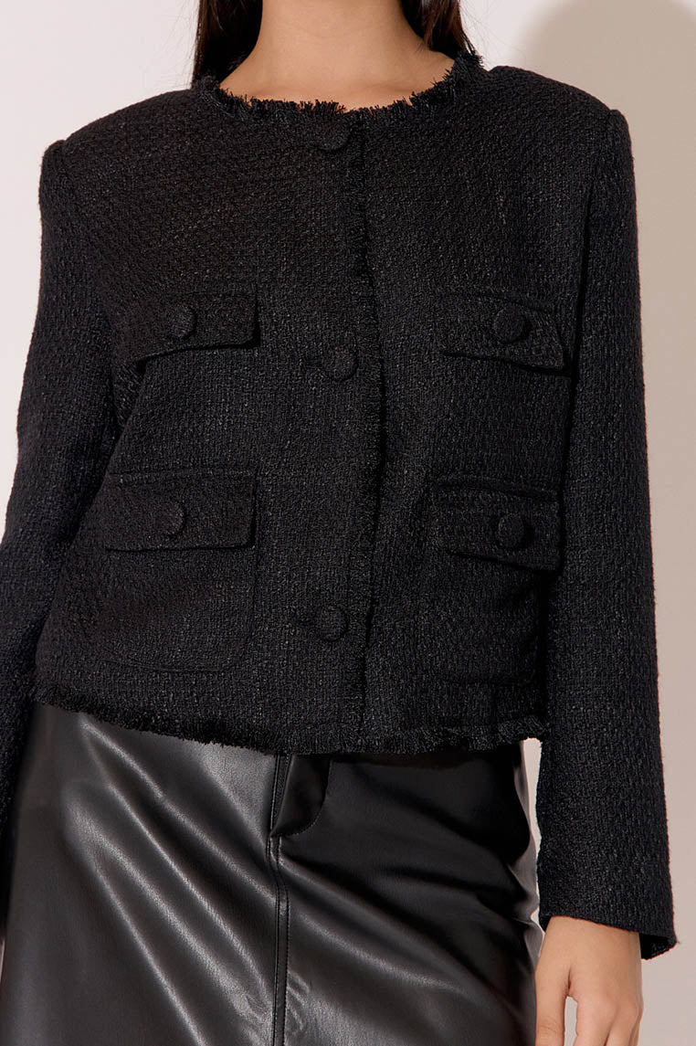 Louie Tweed Jacket - Black