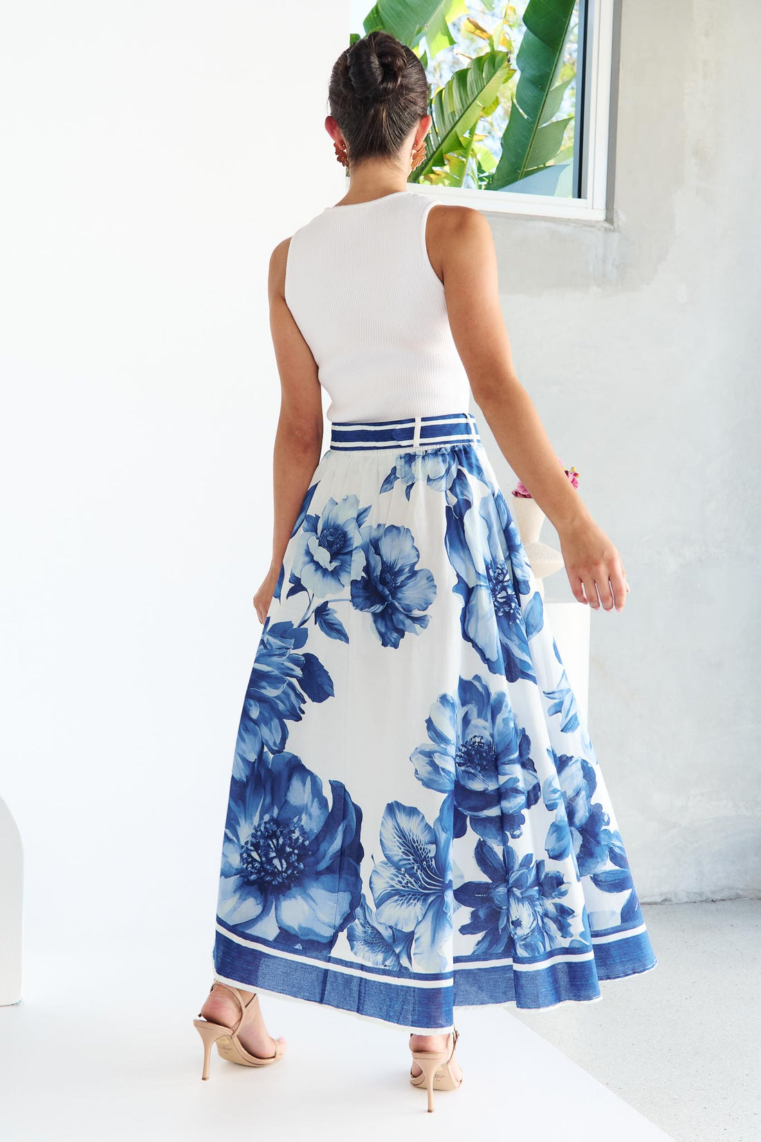 Lucia Maxi Skirt - Azure Blue