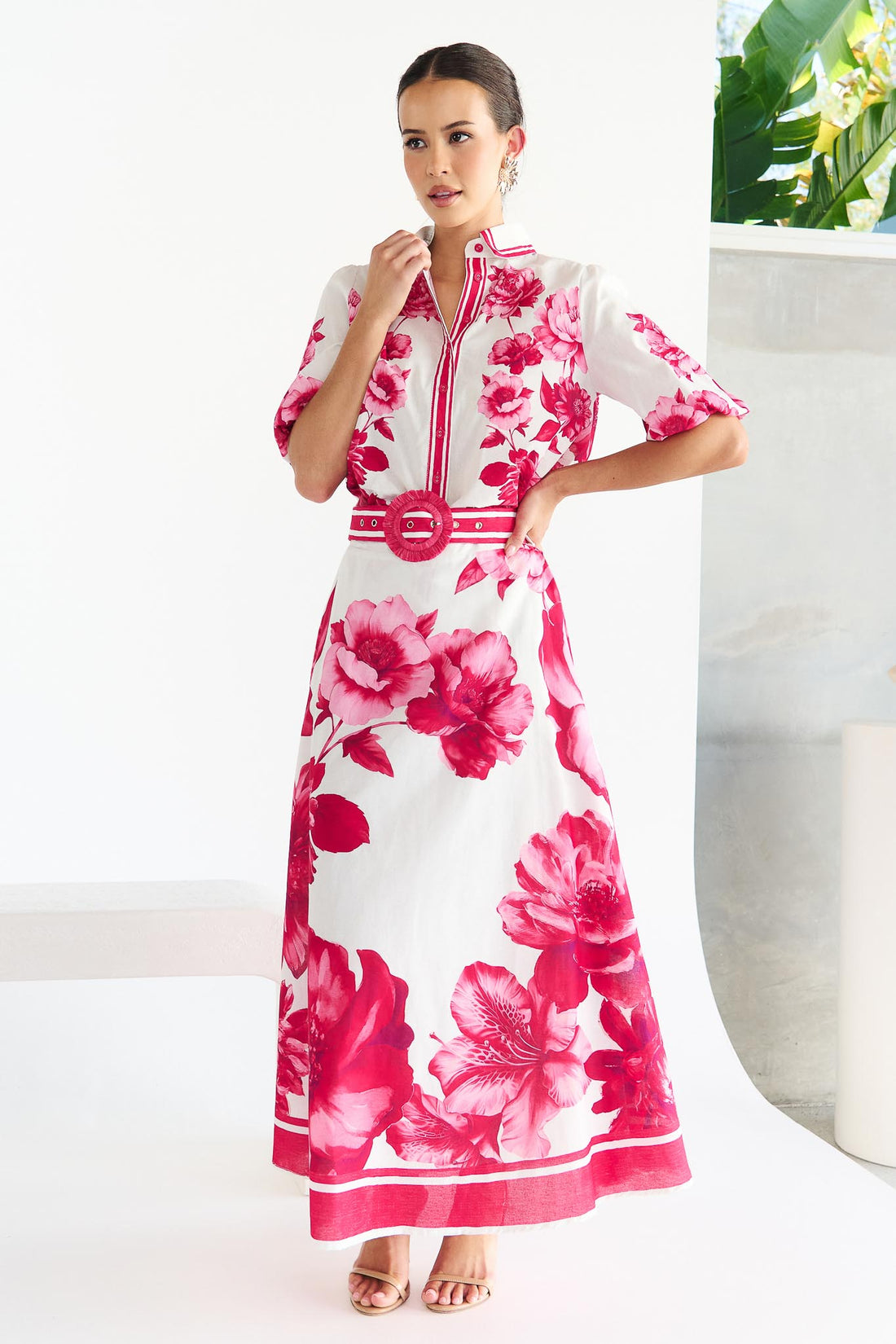 Lucia Maxi Skirt - Ruby