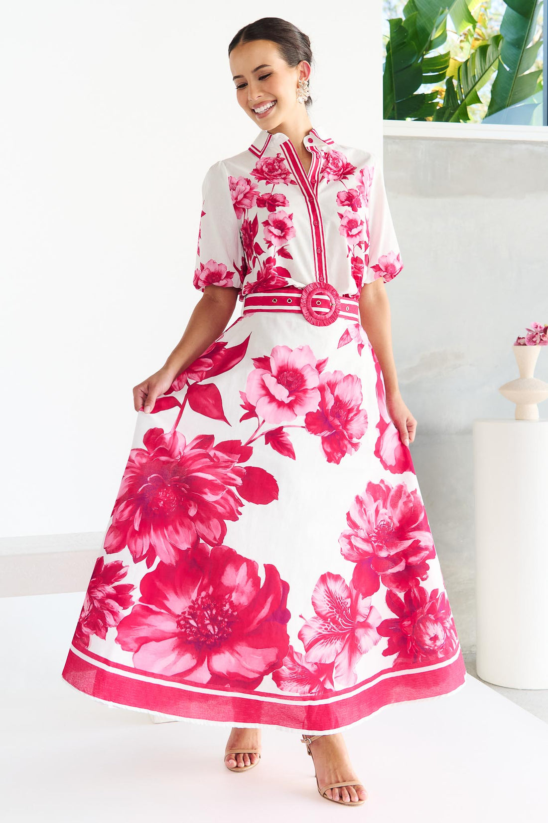 Lucia Maxi Skirt - Ruby