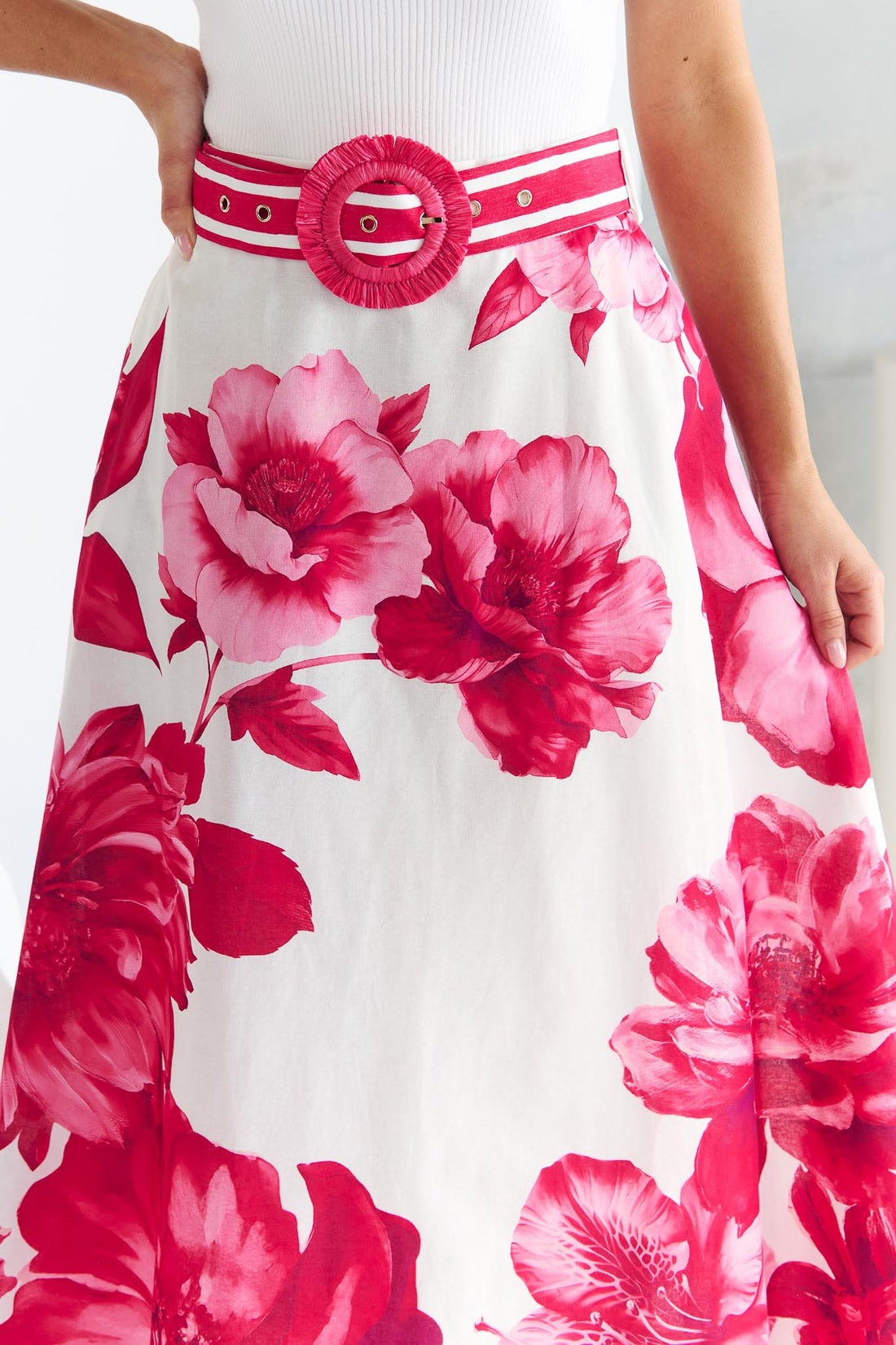 Lucia Maxi Skirt - Ruby