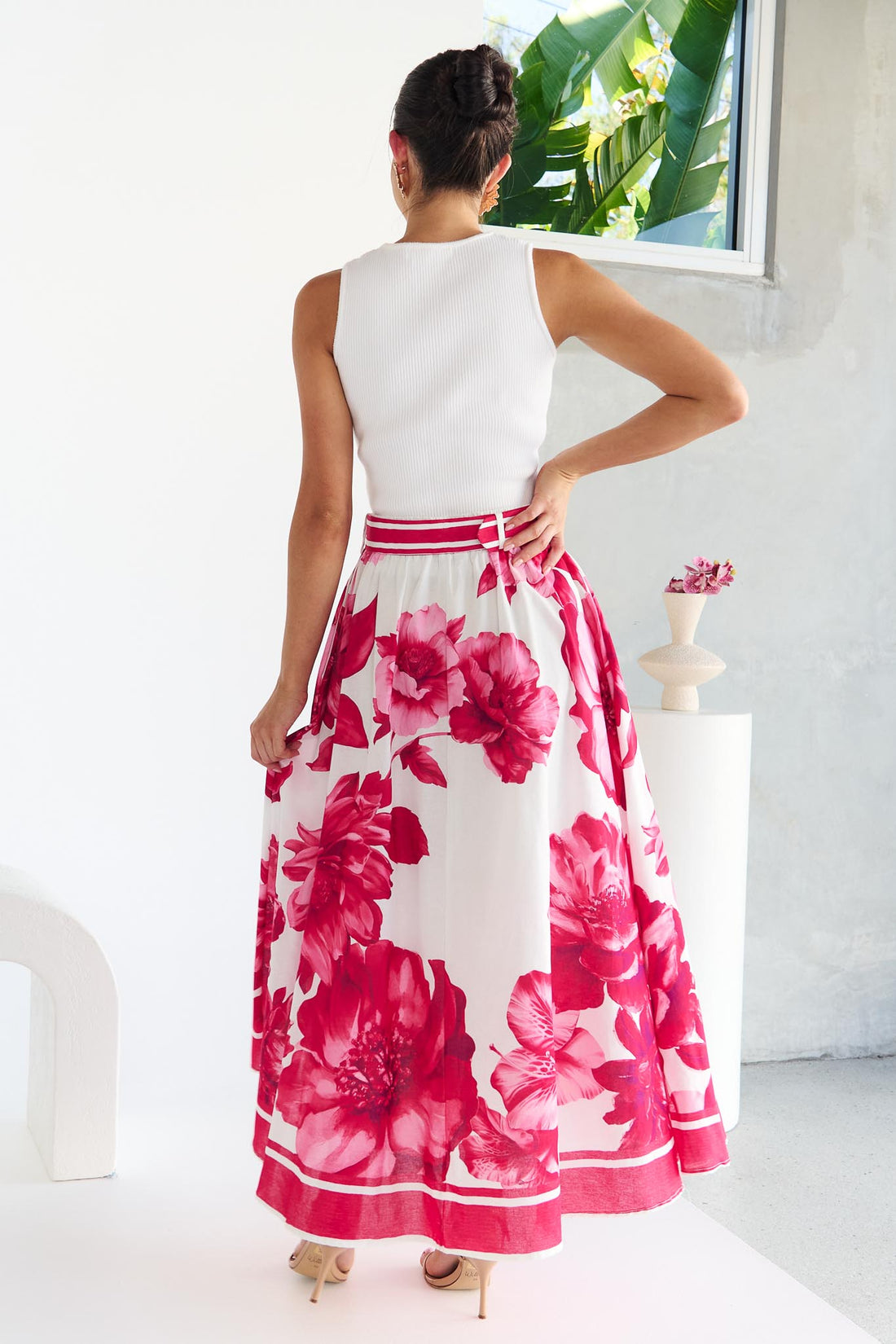 Lucia Maxi Skirt - Ruby