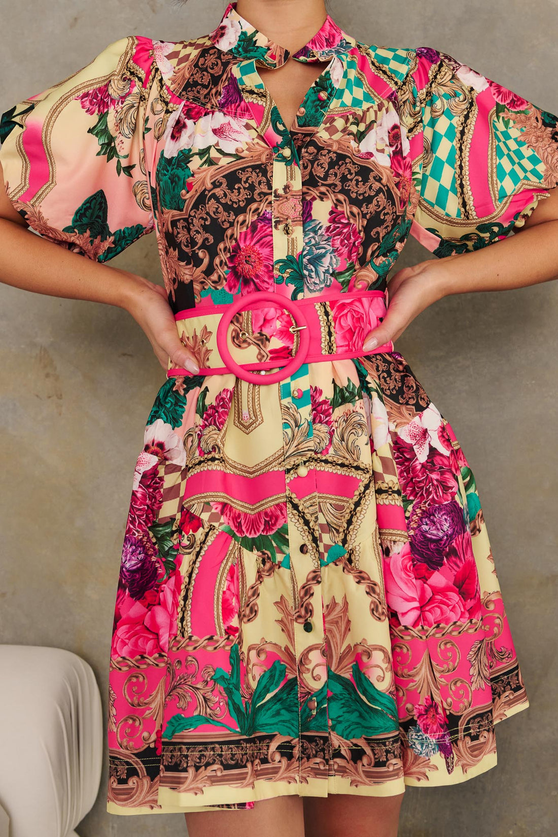 Luisa Mini Dress - Hot Pink - Exclusive