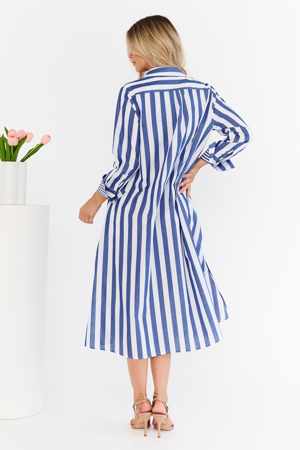 Mila Shirt Dress - Blue