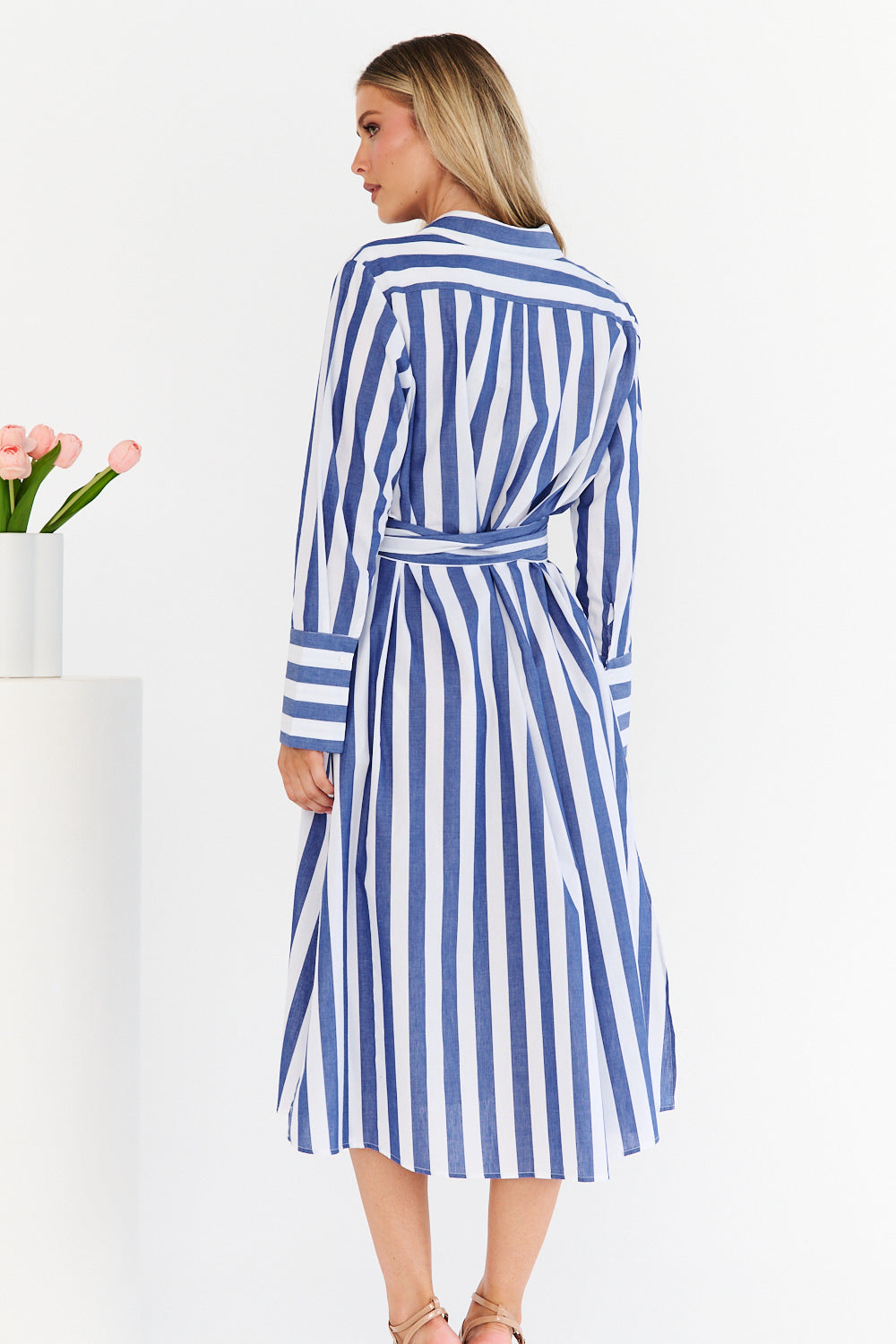 Mila Shirt Dress - Blue