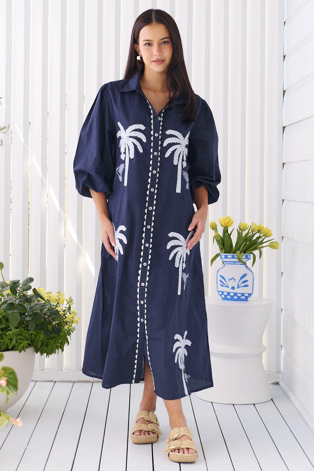 Palm Cove Dress - Navy