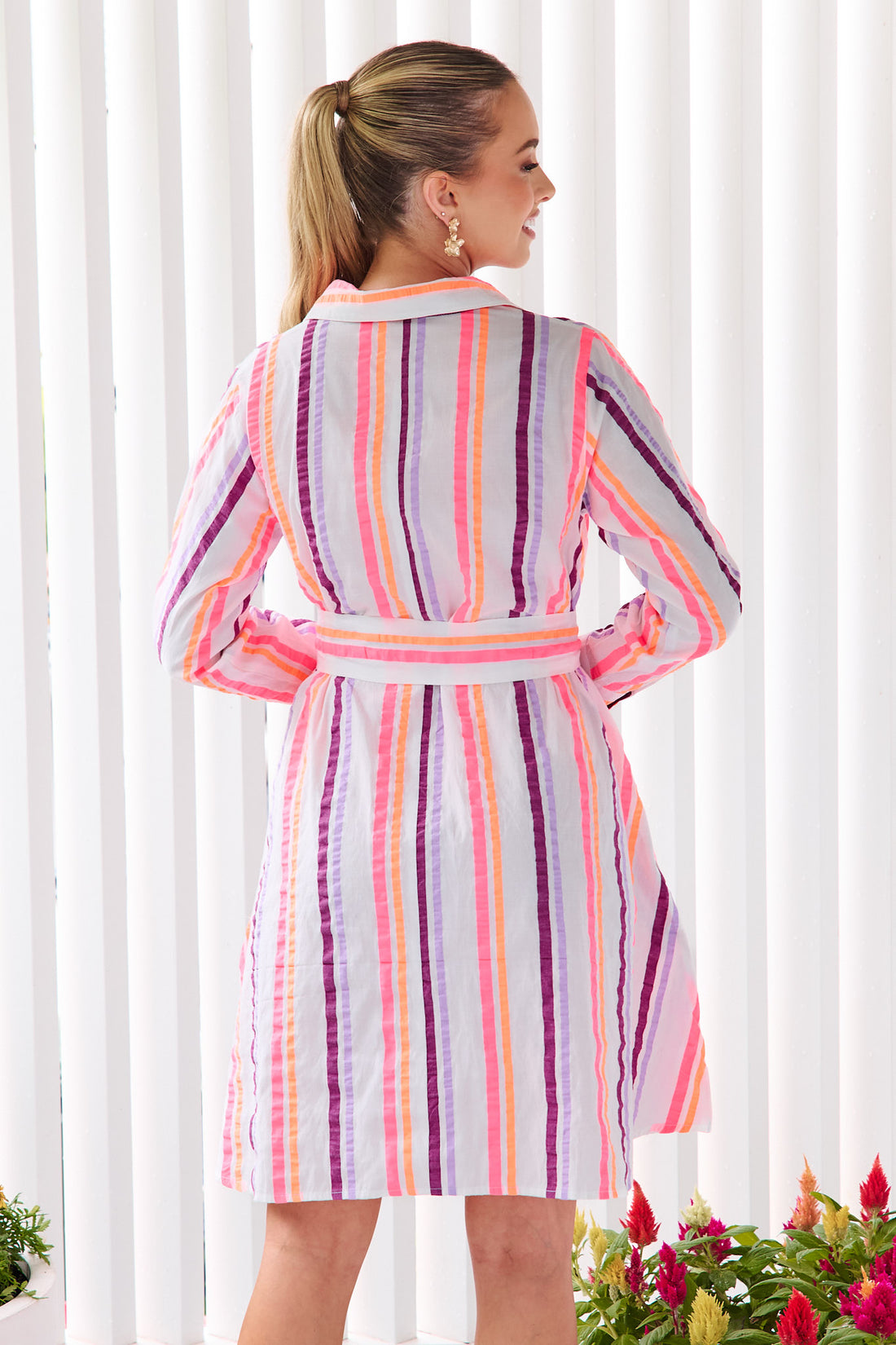 Sierra Seersucker Swing Dress - FINAL SALE