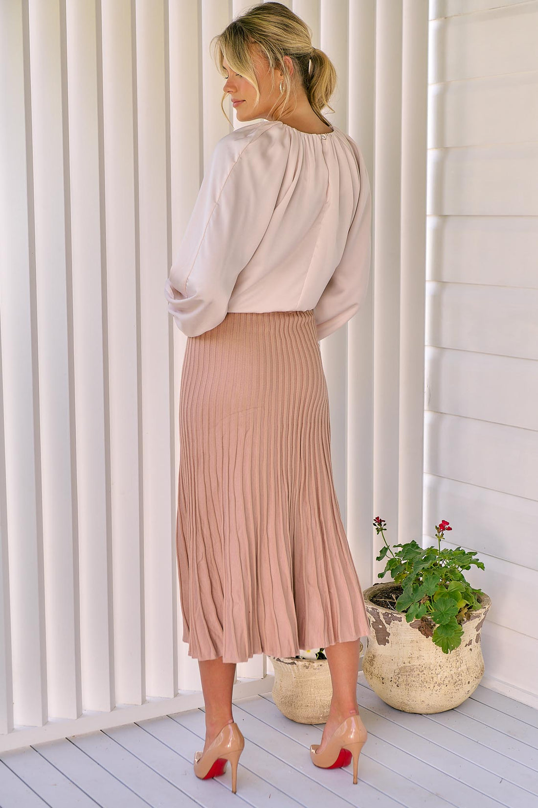 Maddy Knit Skirt - Taupe