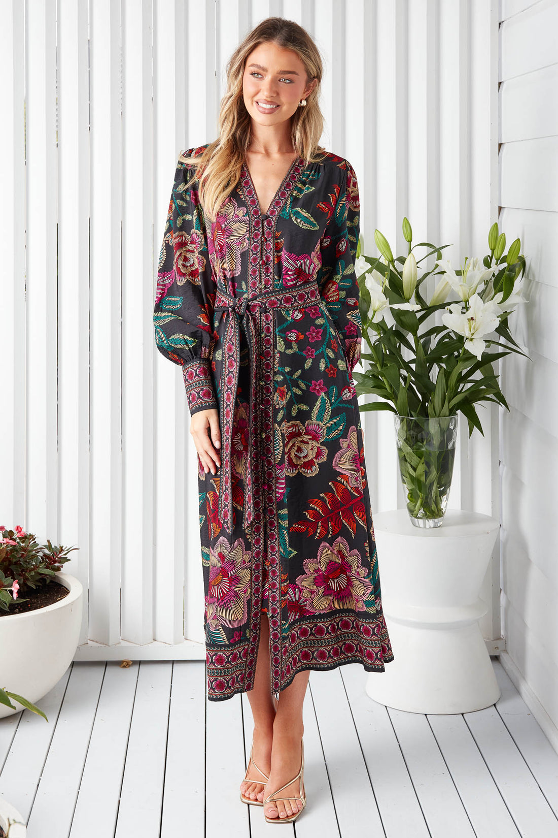 Maisie Dress - Black Floral