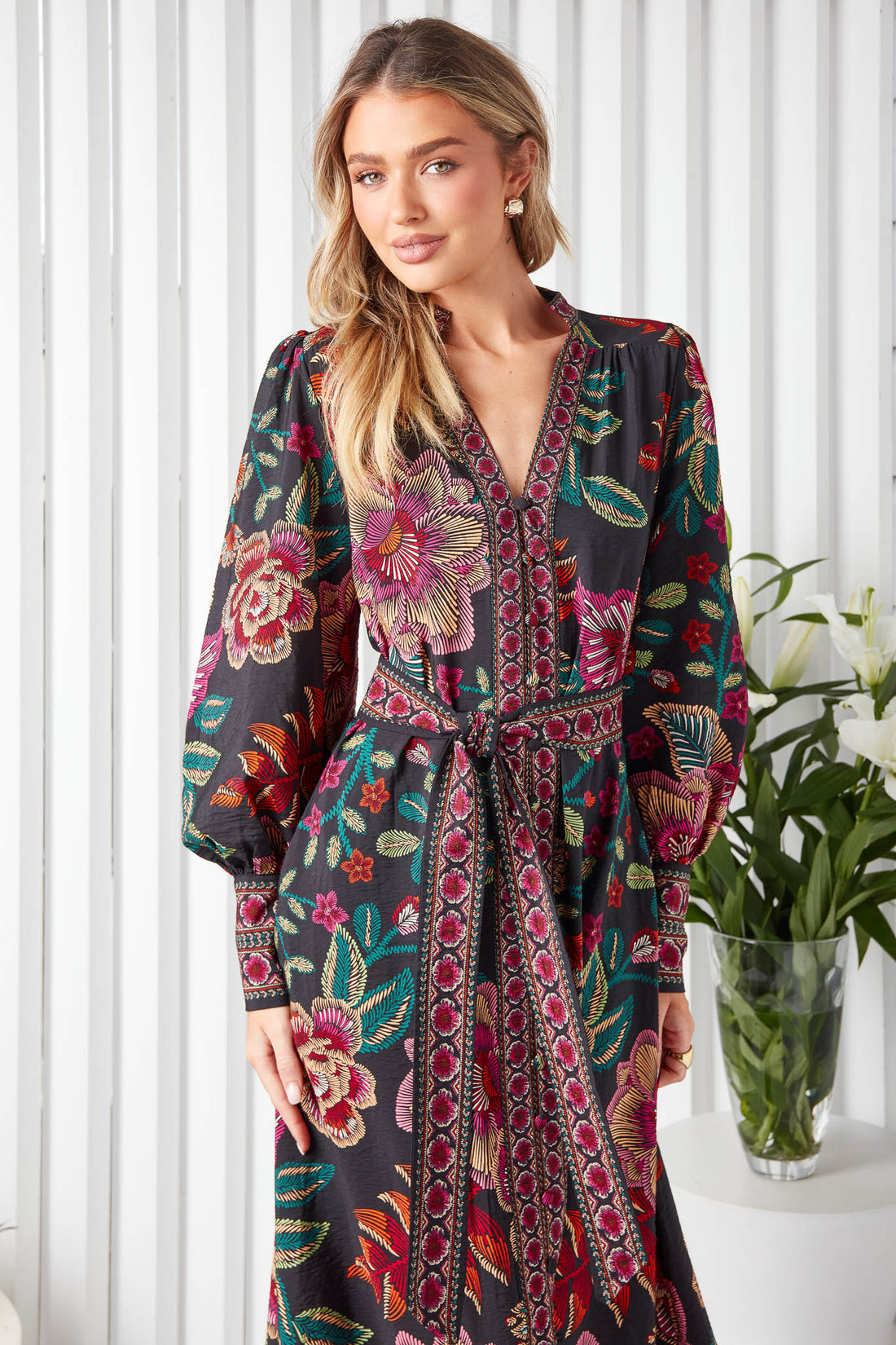 Maisie Dress - Black Floral