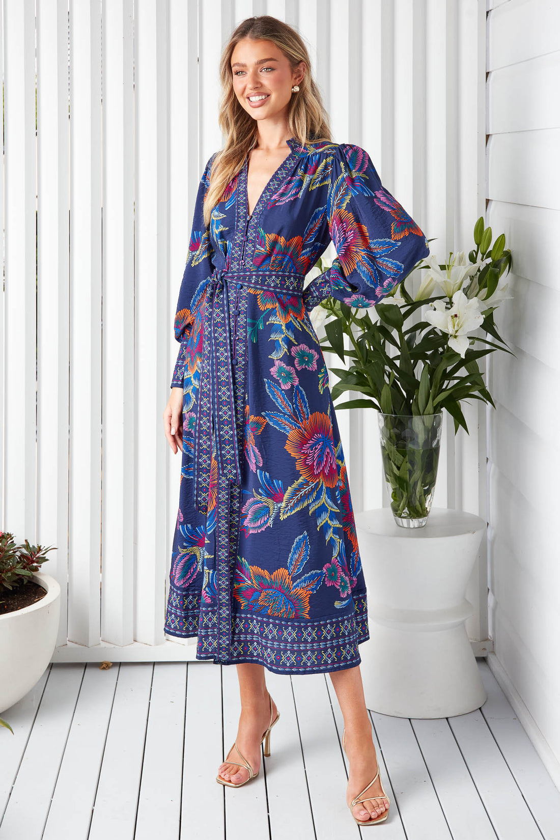 Maisie Dress - Navy Floral