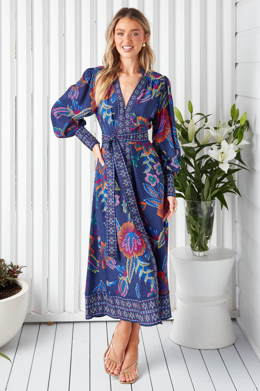 Maisie Dress - Navy Floral
