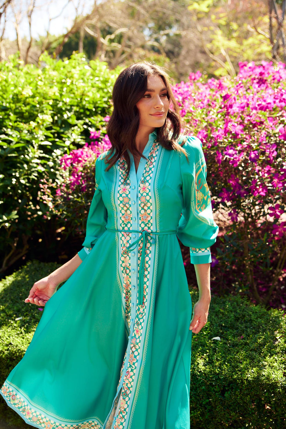 Maran Midi Dress - Exclusive - Jade Green