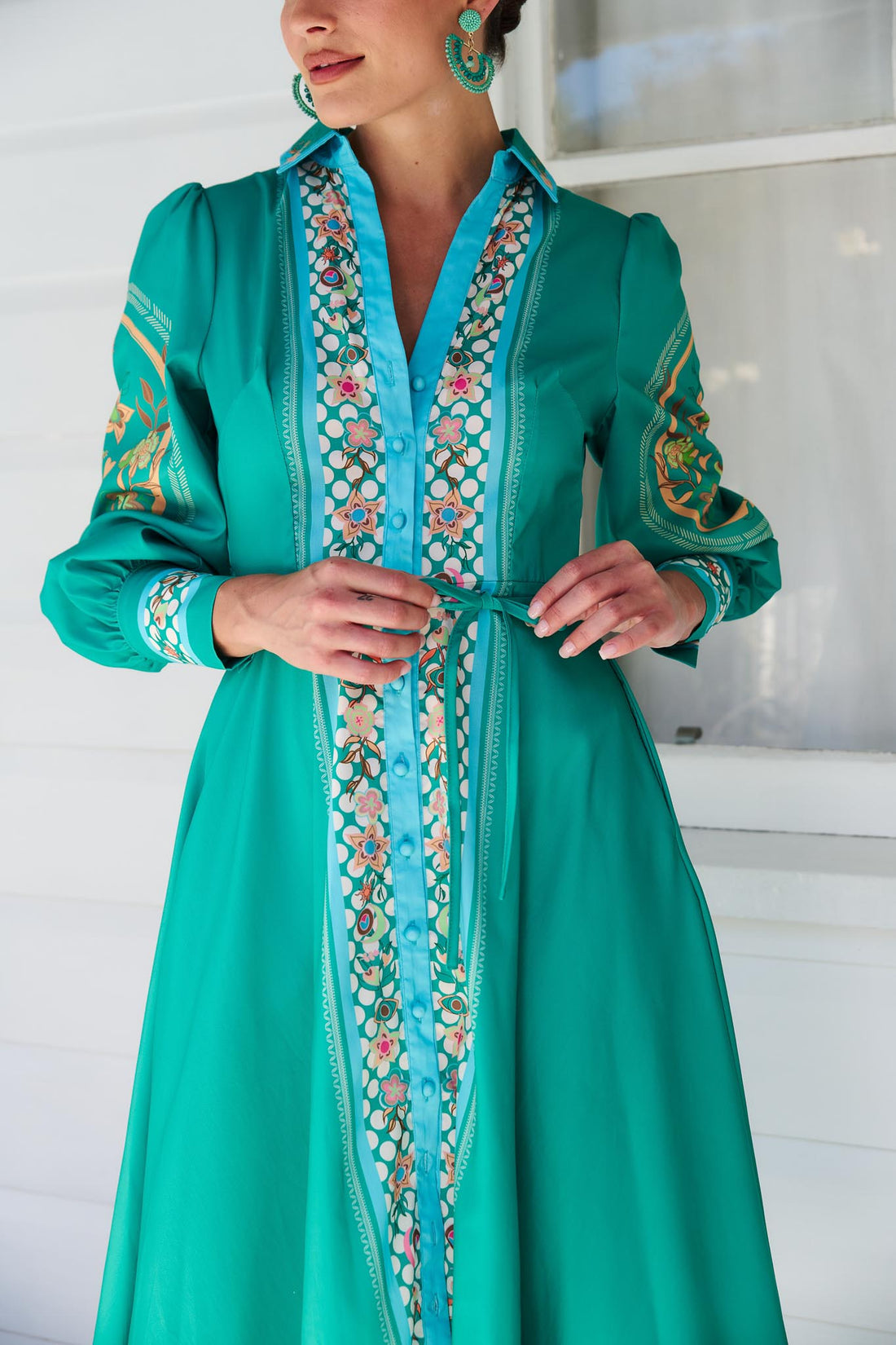 Maran Midi Dress - Exclusive - Jade Green