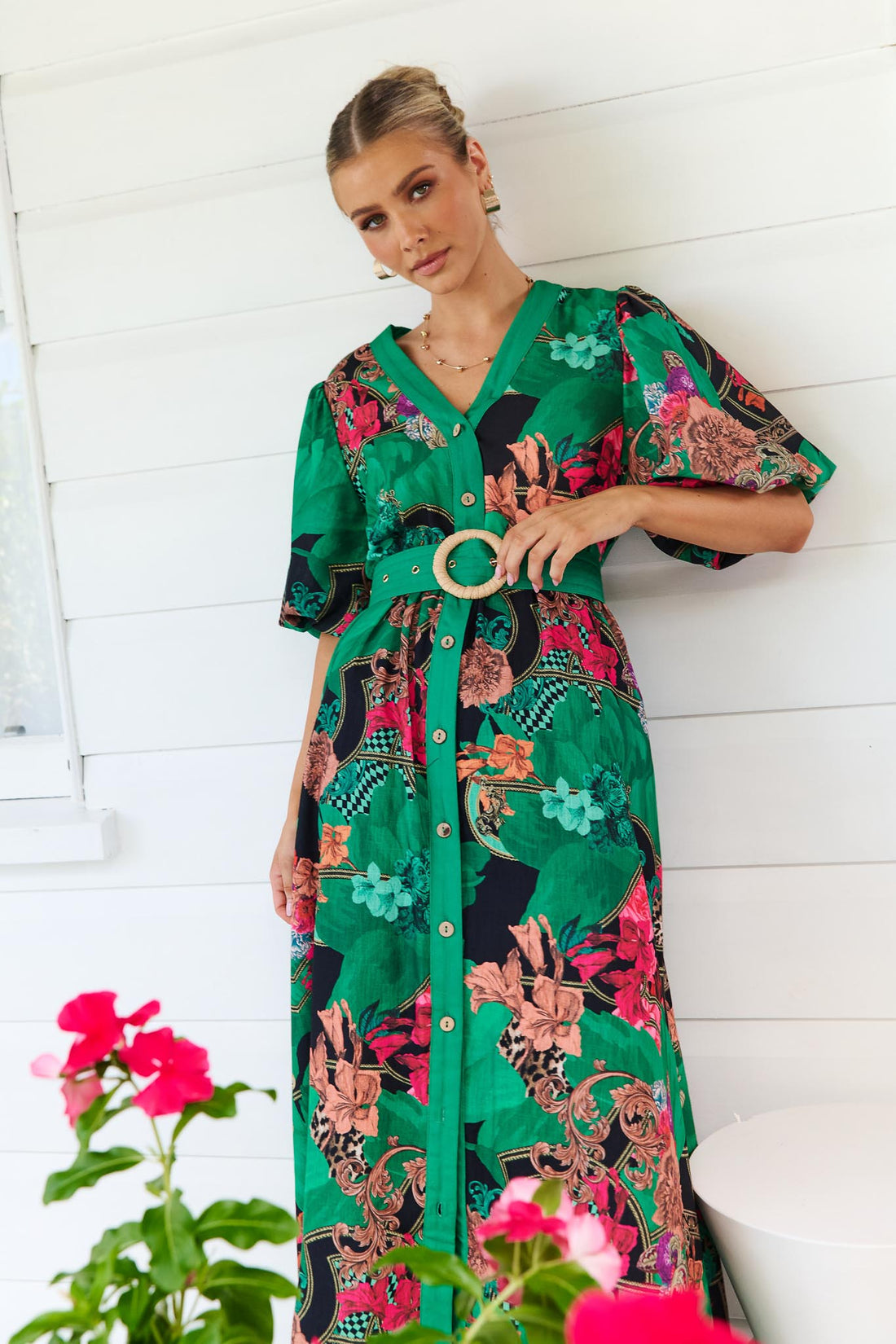 Marseille Maxi Dress - Green - EXCLUSIVE