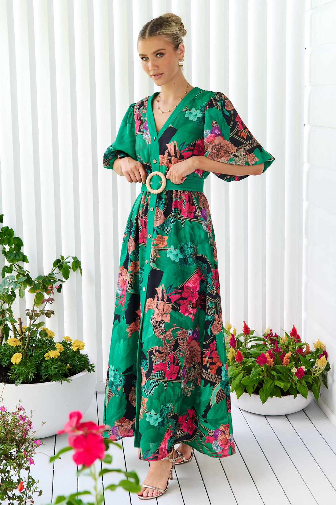 Marseille Maxi Dress - Green - EXCLUSIVE