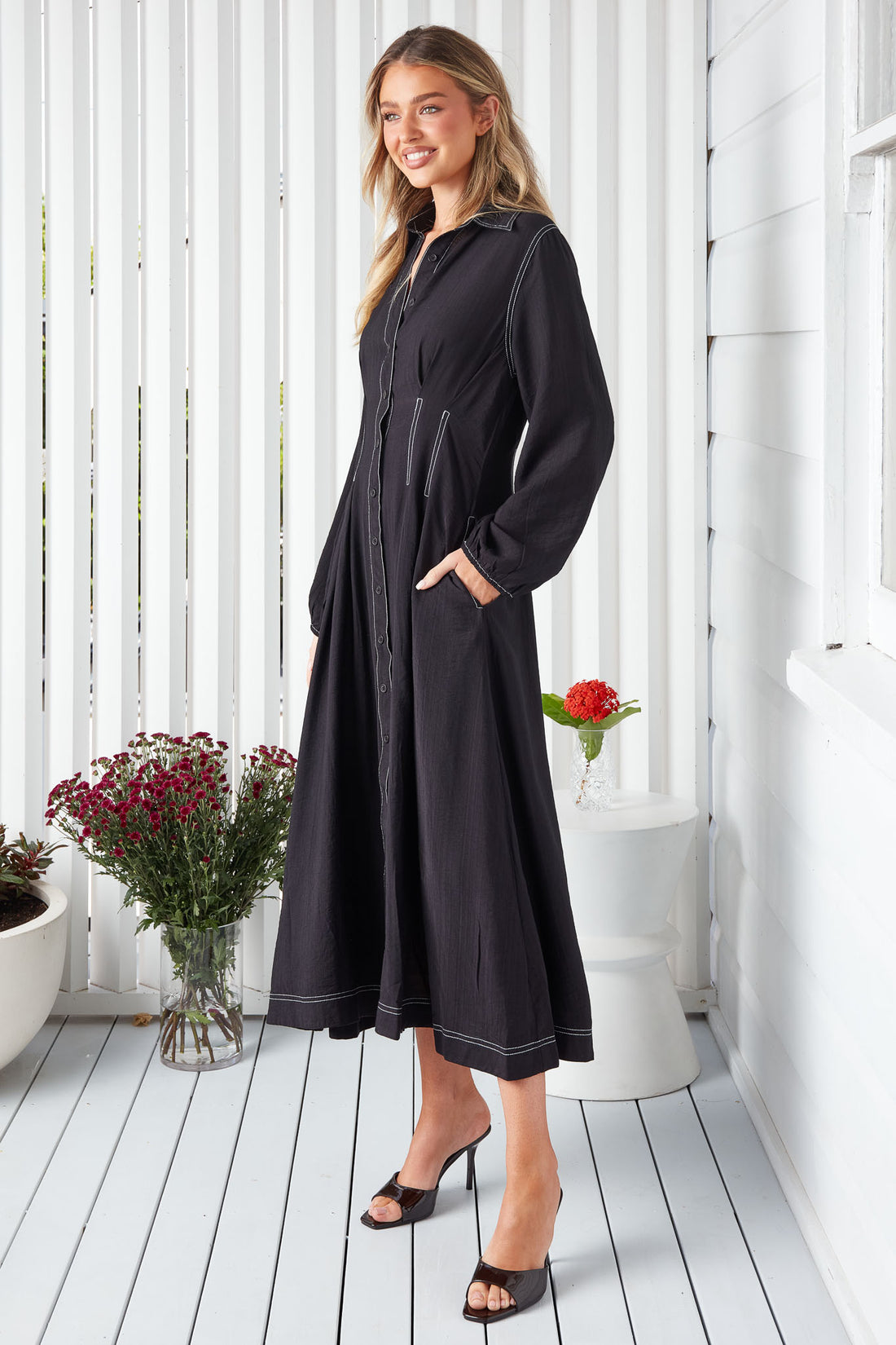 Matilda Midi Dress - Black