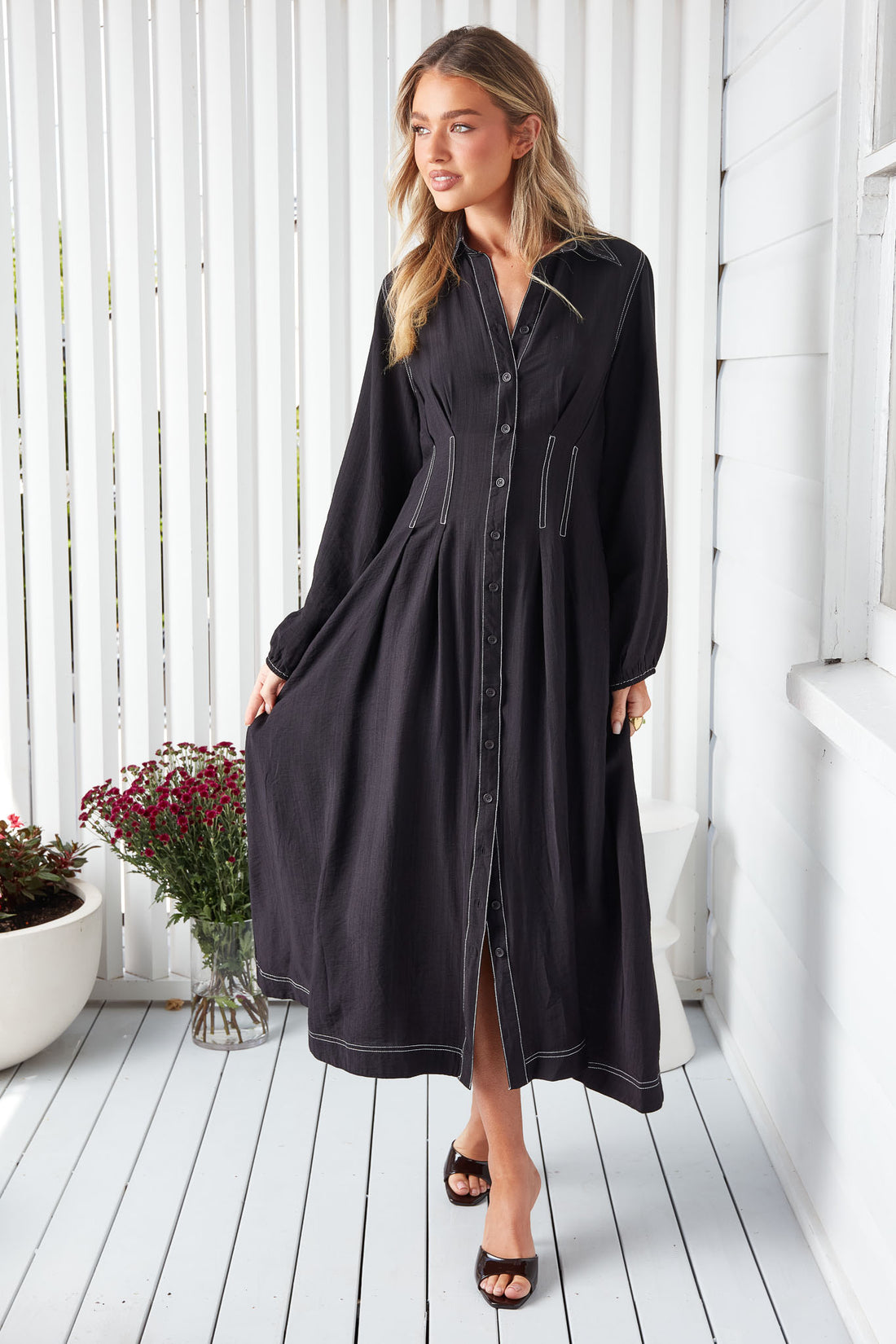 Matilda Midi Dress - Black