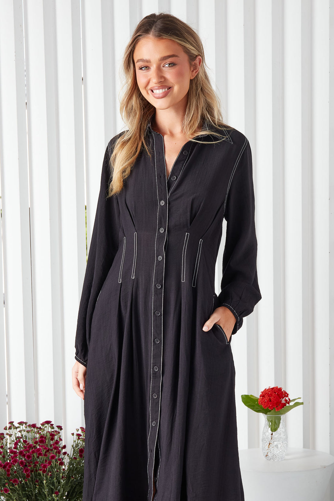 Matilda Midi Dress - Black