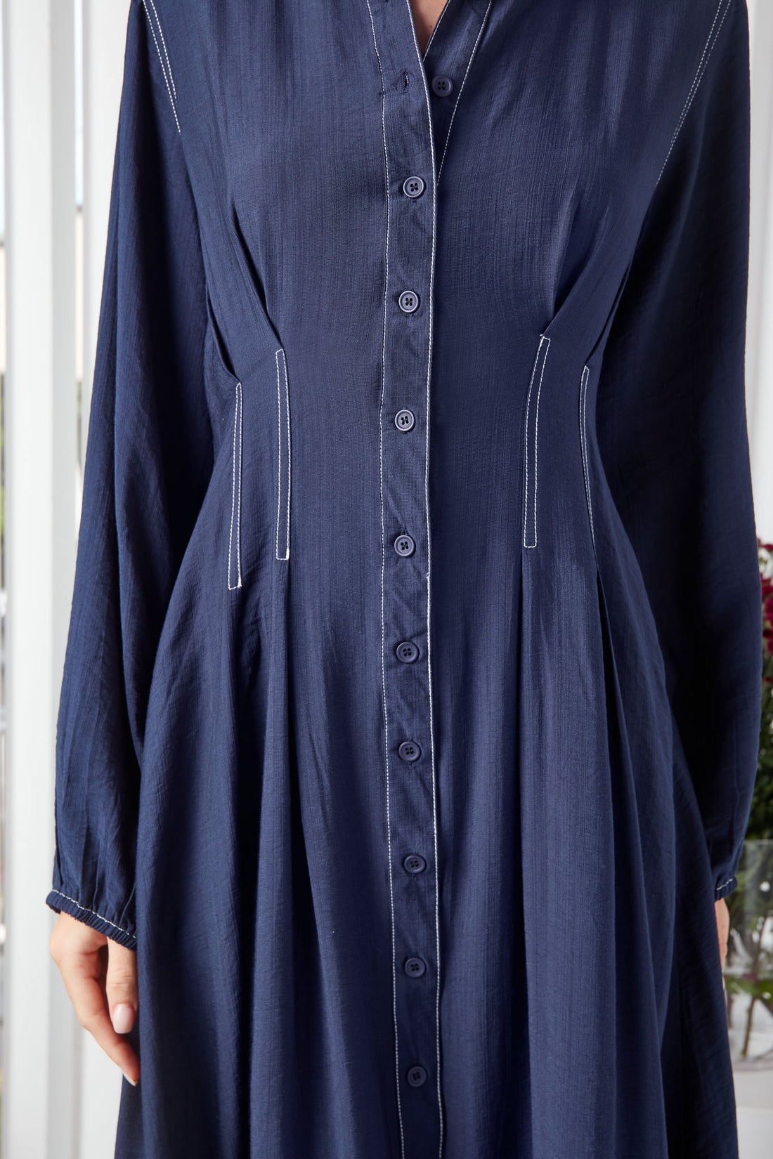 Matilda Midi Dress - Navy