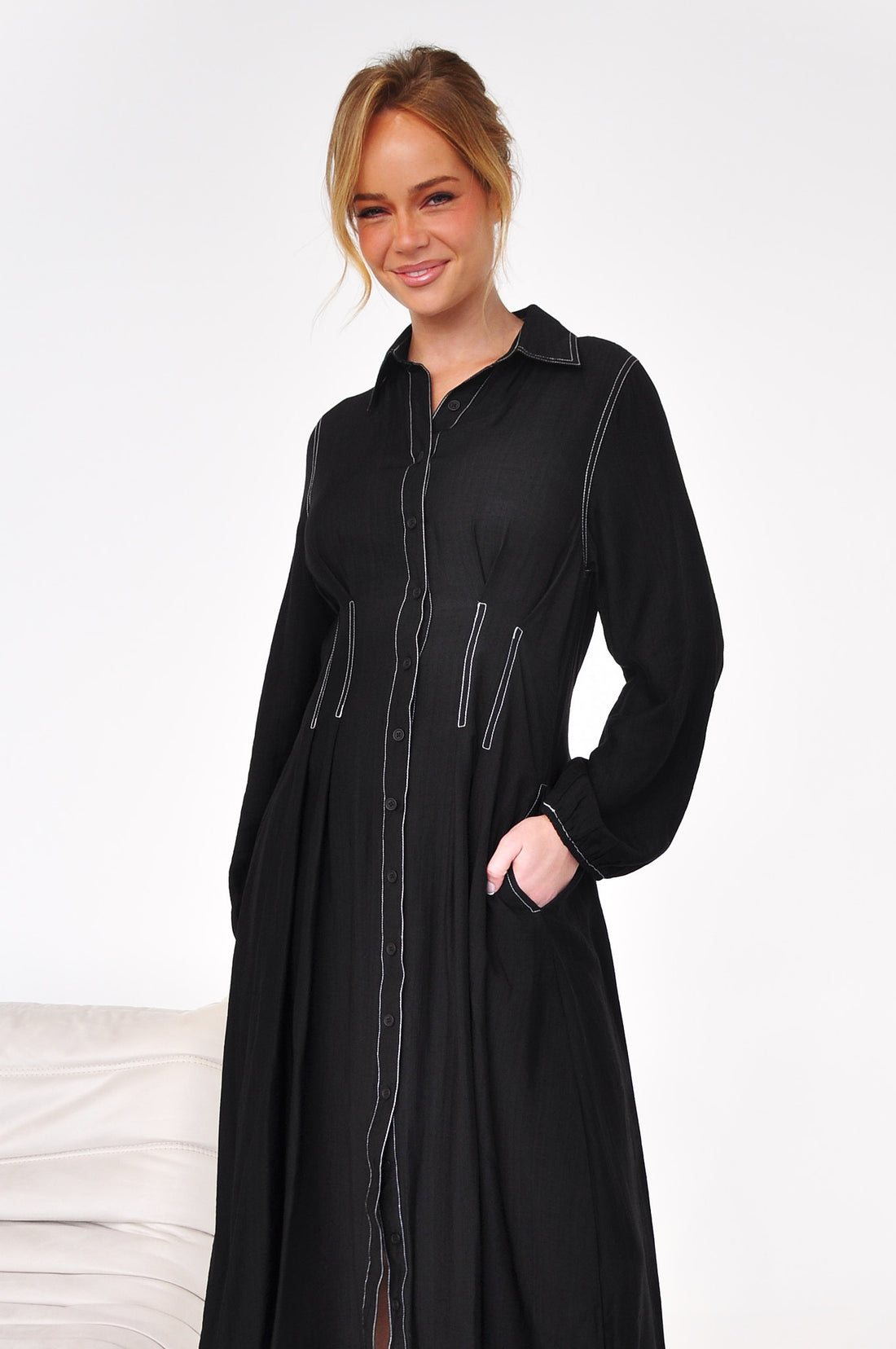 Matilda Midi Dress - Black - FINAL SALE