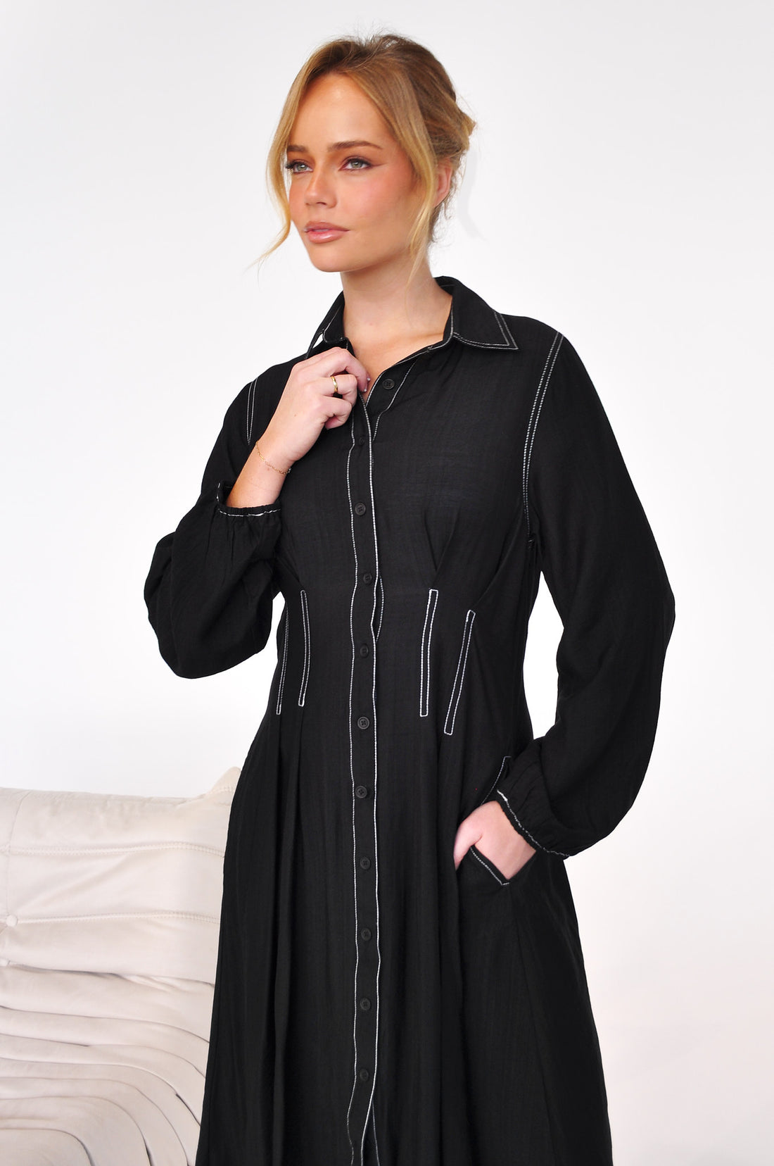 Matilda Midi Dress - Black - FINAL SALE