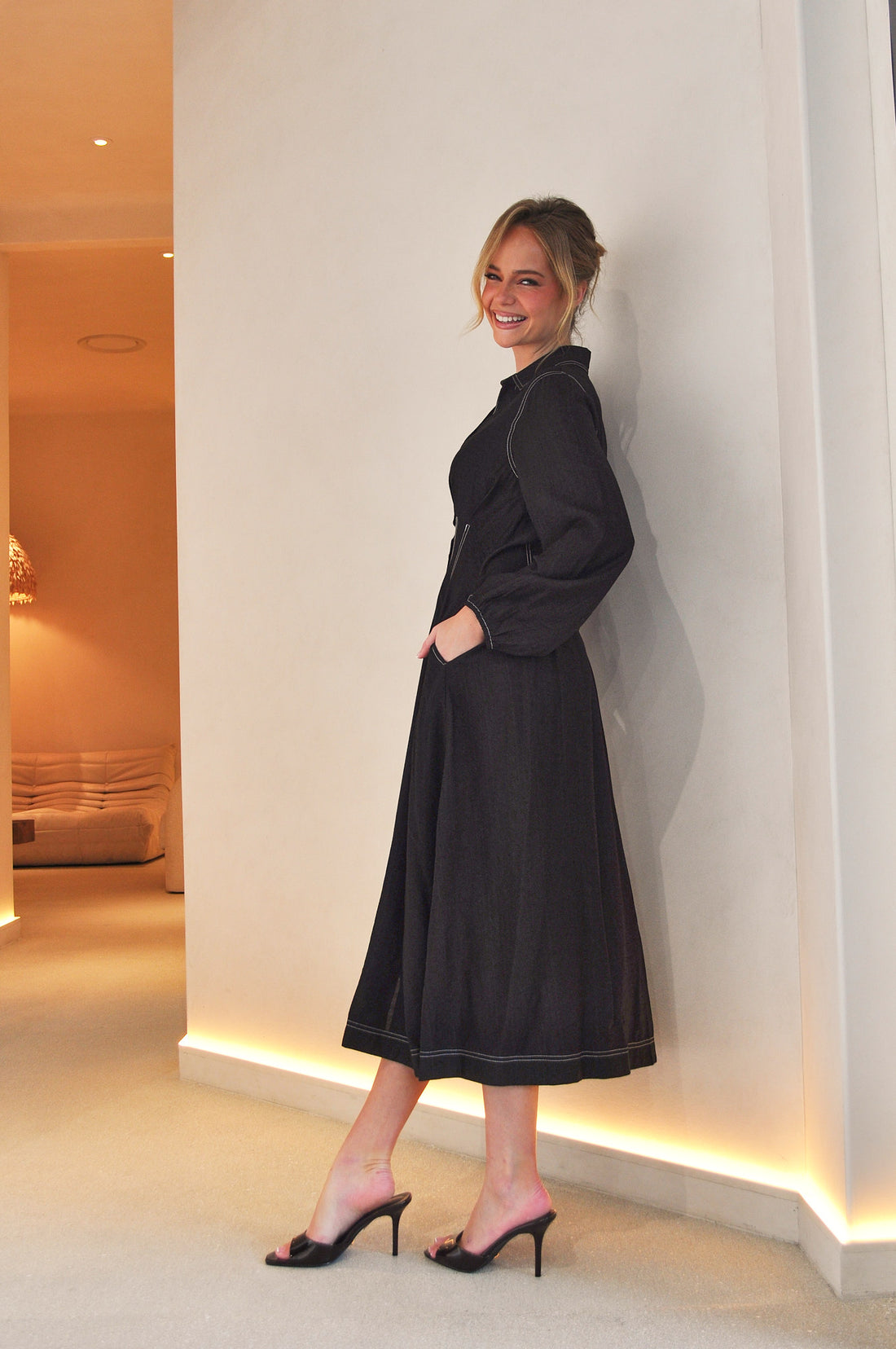 Matilda Midi Dress - Black - FINAL SALE