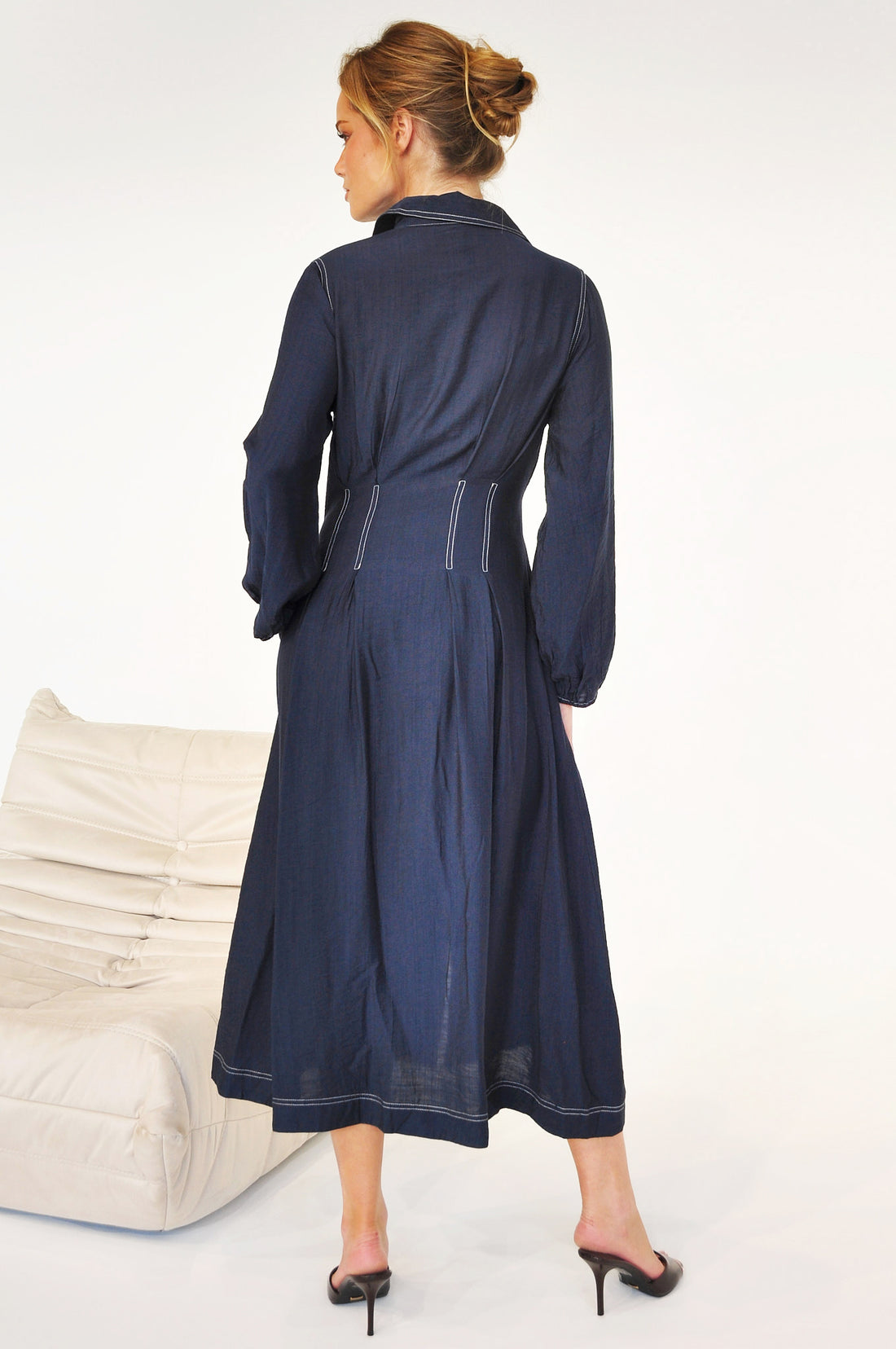 Matilda Midi Dress - Navy - FINAL SALE