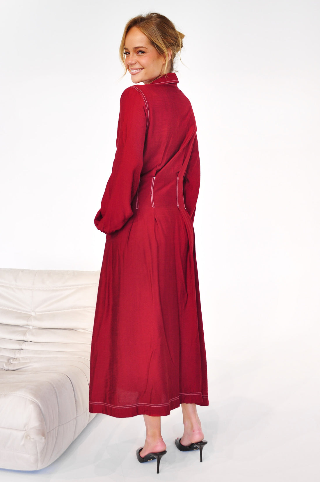 Matilda Midi Dress - Wine