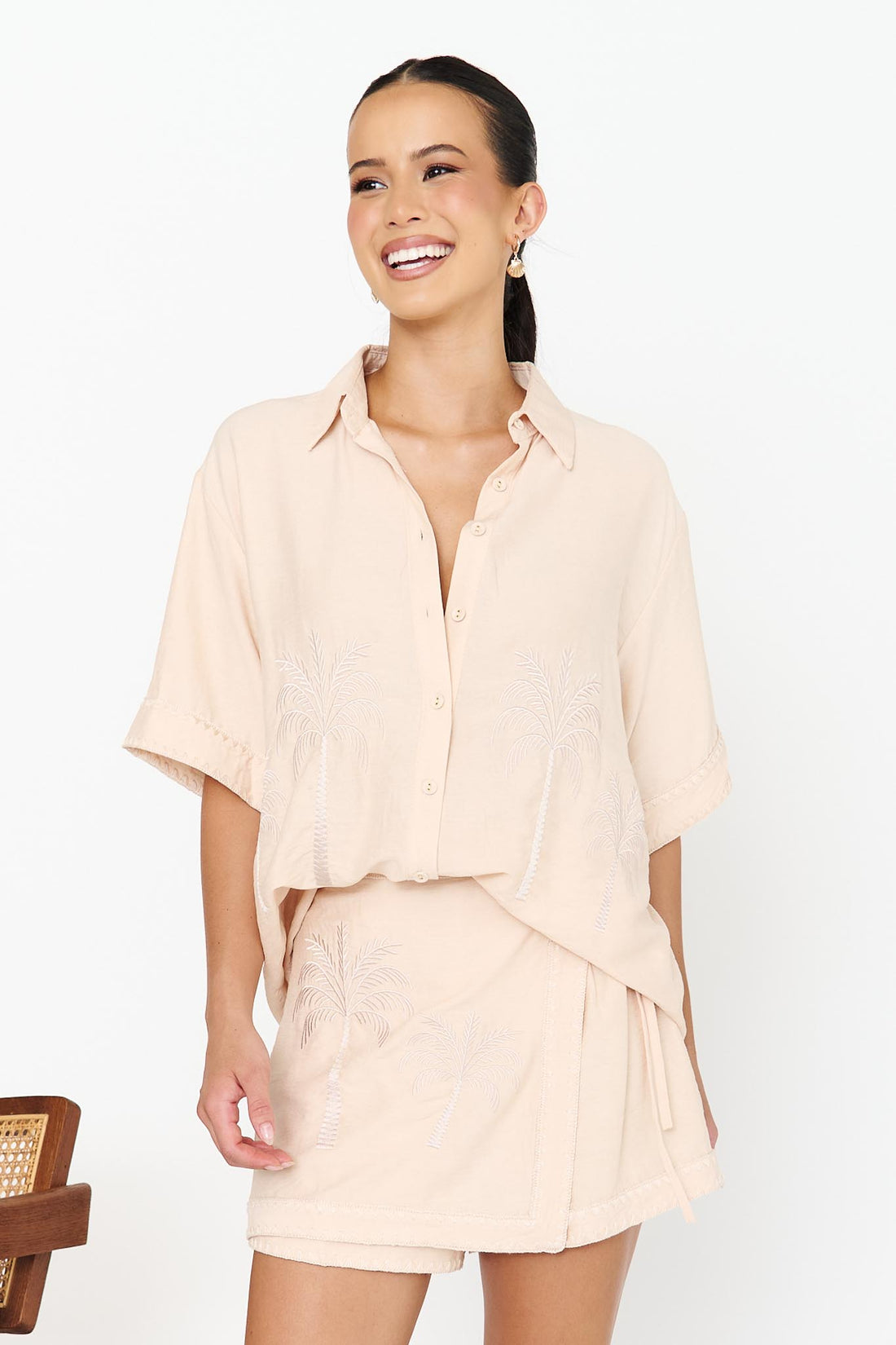 Maui Palm Shirt - Sand - SALE