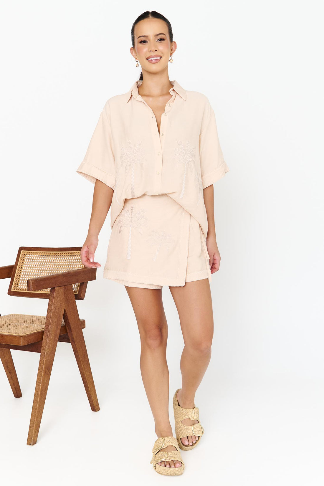 Maui Palm Shirt - Sand - SALE