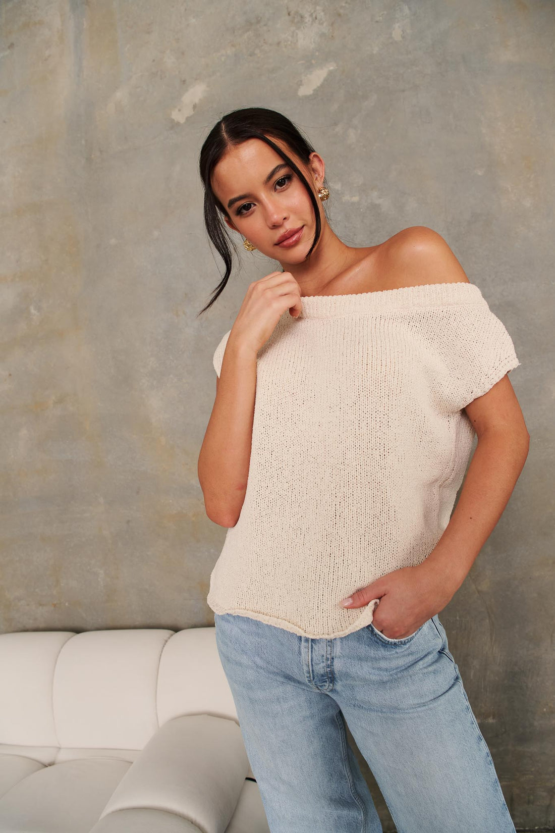 Maui Knit Top - Cream