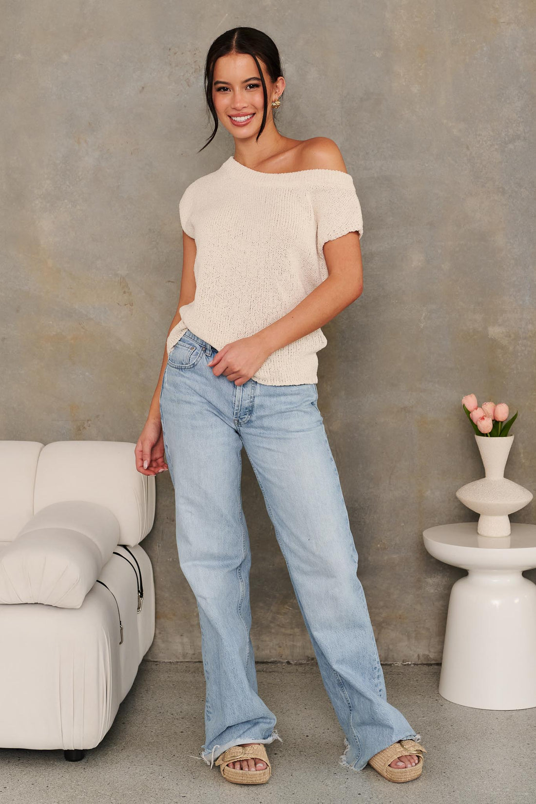 Maui Knit Top - Cream