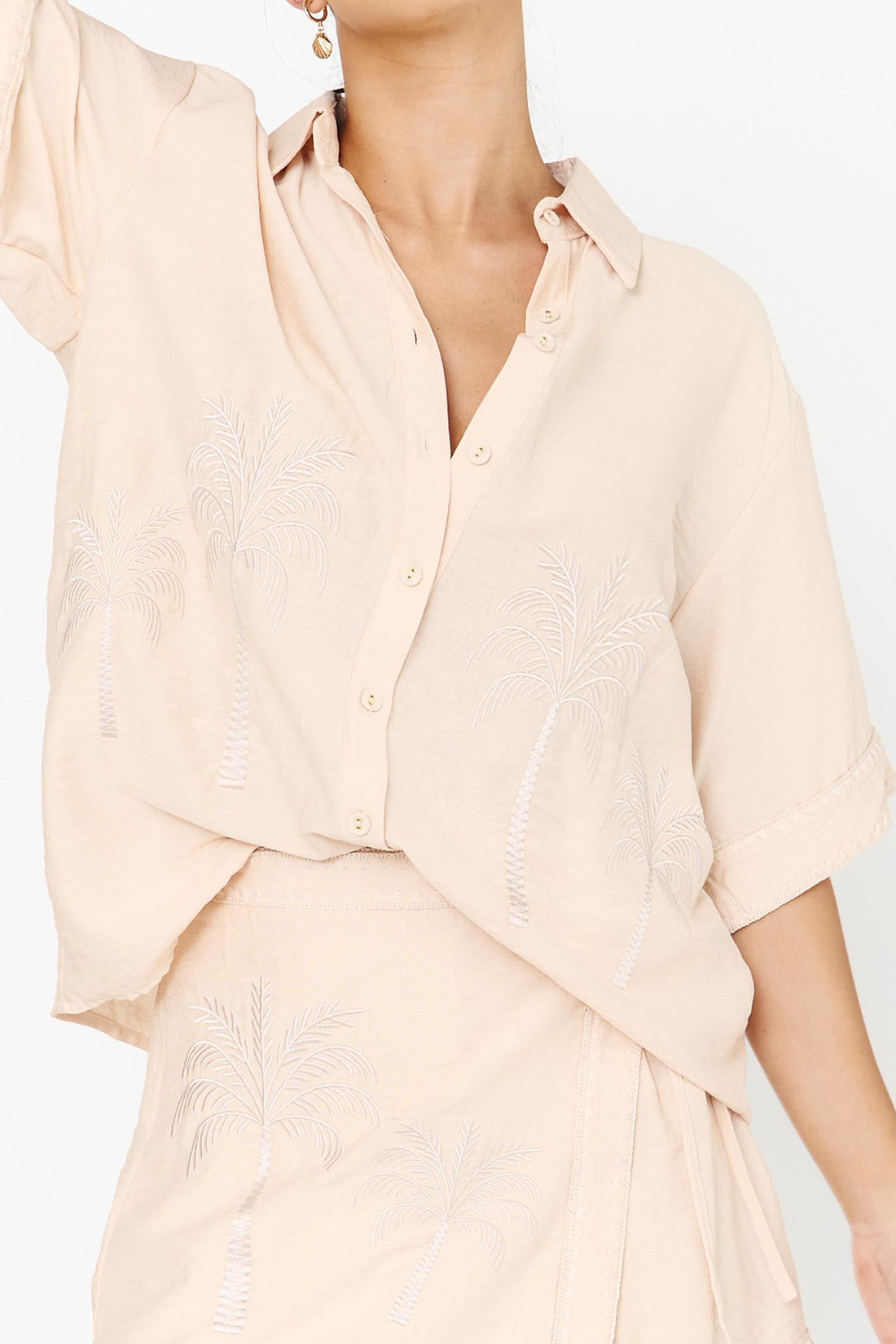 Maui Palm Shirt - Sand - SALE