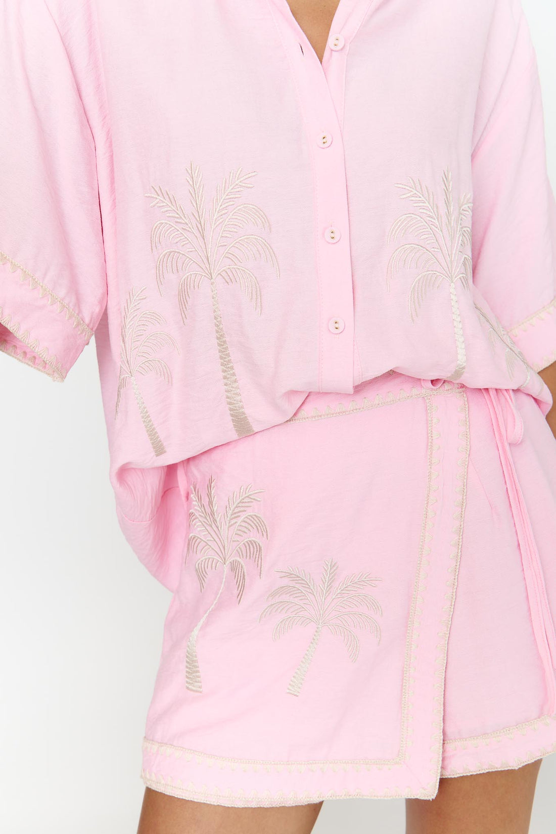 Maui Palm Skort - Baby Pink