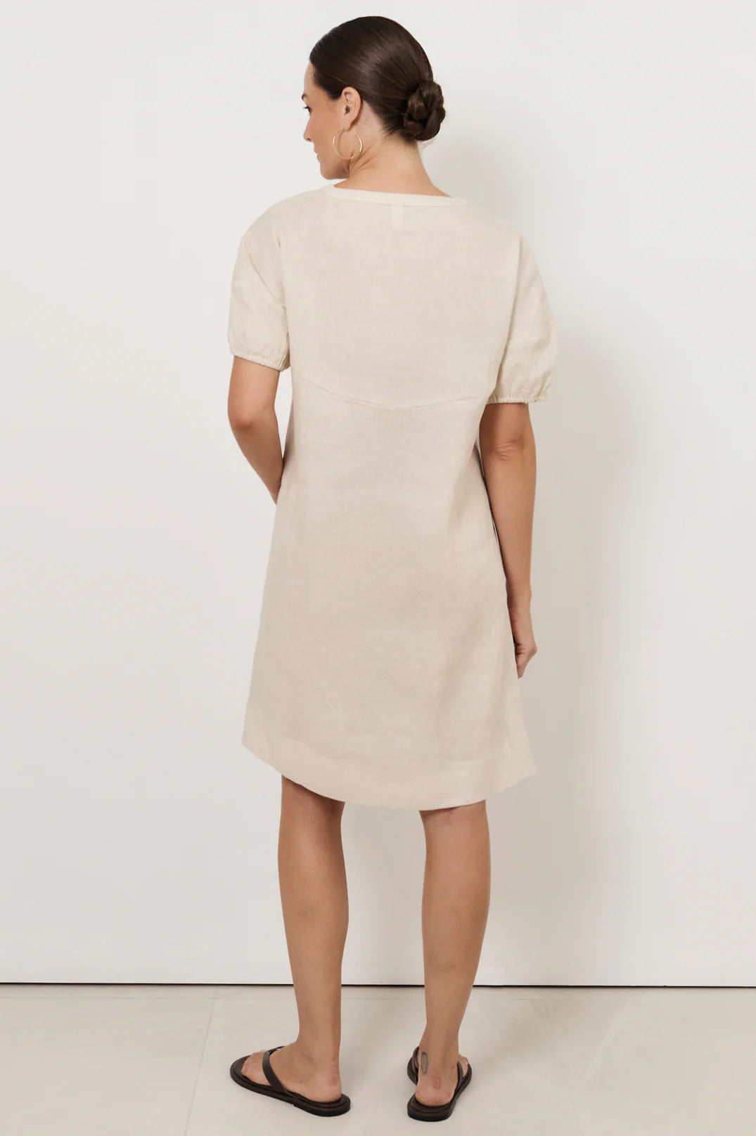 Maura Linen Dress - Stone