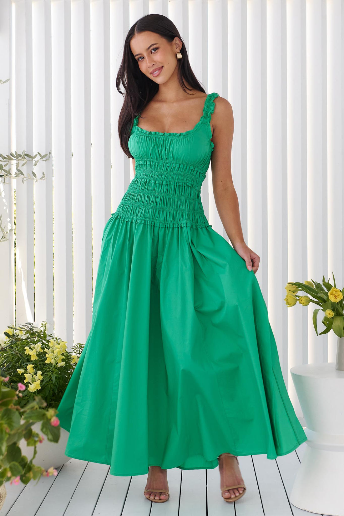 Maya Maxi Dress - Emerald Green