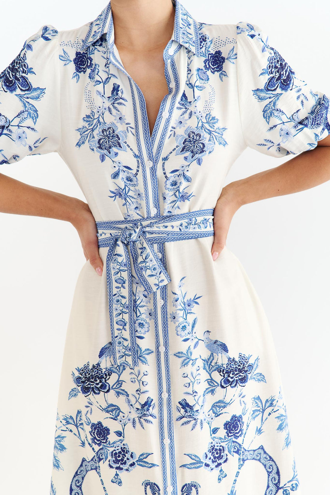 Meredith Maxi Shirt Dress - Blue