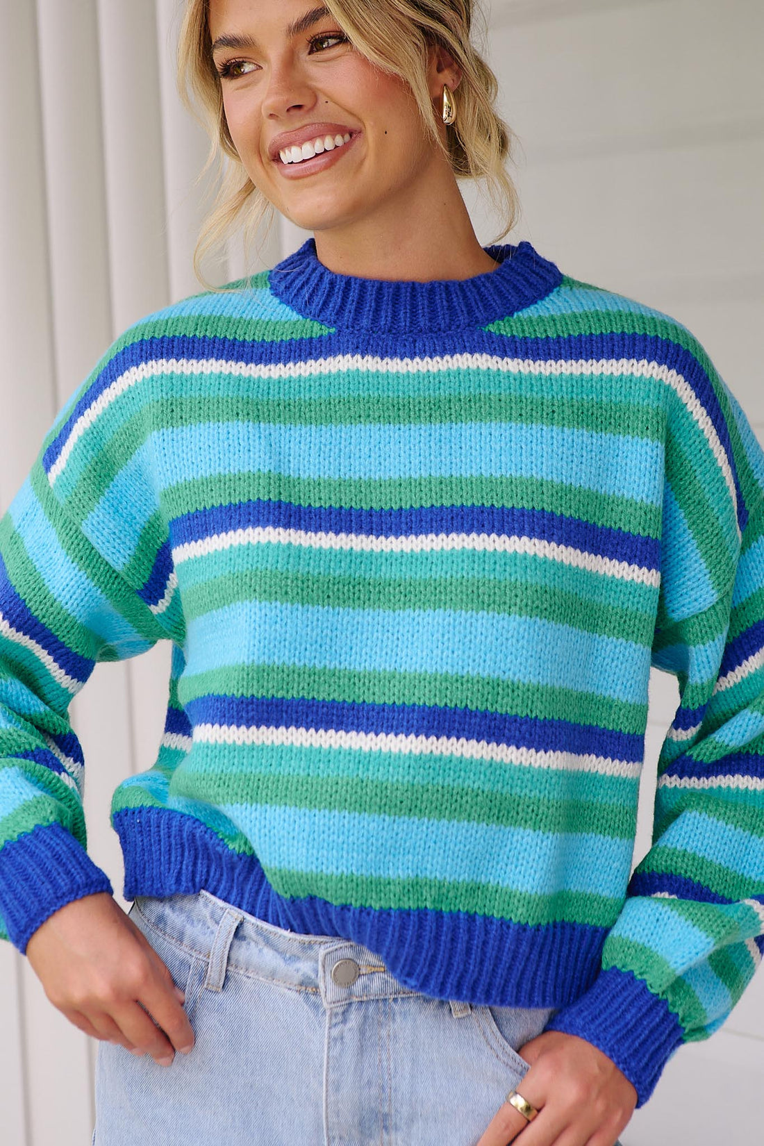 Milly Stripe Knit - Blue