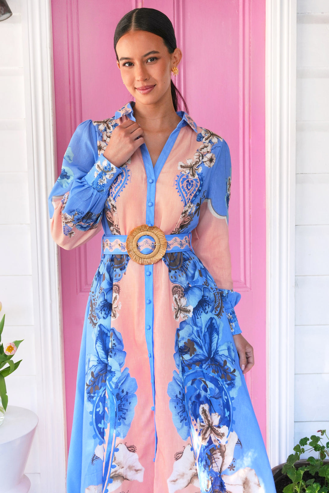 Miraya Maxi Dress - Willow Blue