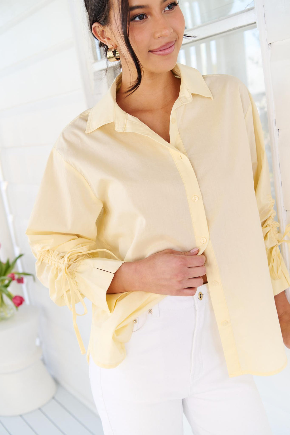 Nikki Cotton Shirt - Butter