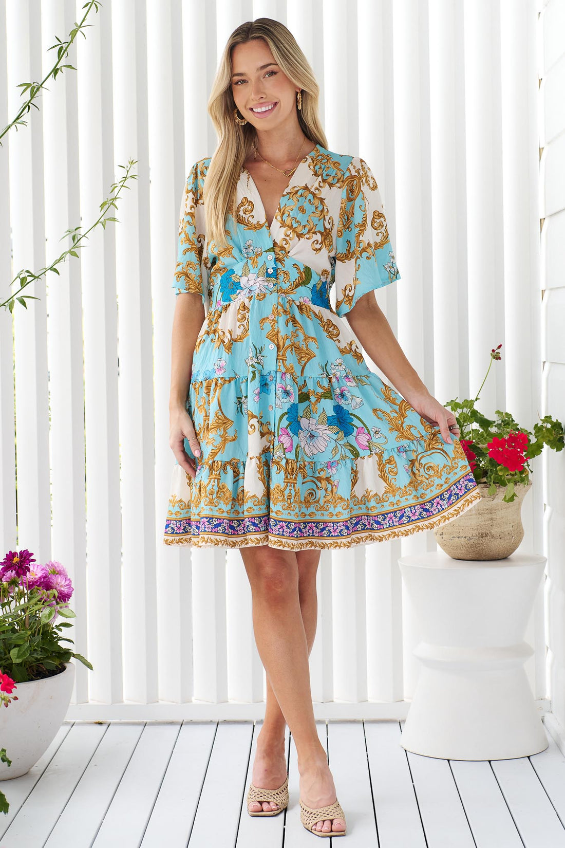 Paloma Flutter Sleeve Dress