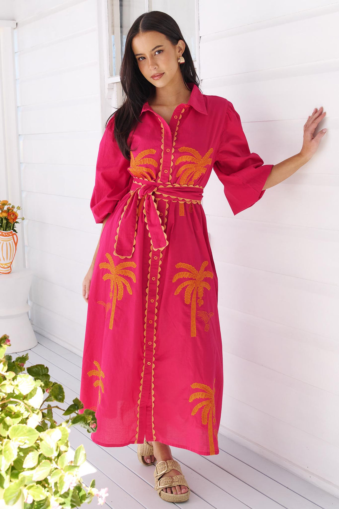 Palm Cove Dress - Pink
